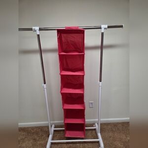 Dark Pink Hanging Closet Organizer - set of 2